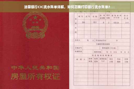 法国银行CIC流水账单详解，如何正确打印银行流水账单？