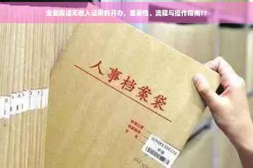 全面解读无收入证明的开办，重要性、流程与操作指南??