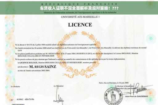 车贷收入证明不足全面解析及应对策略！???