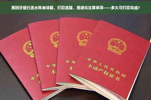 西班牙银行流水账单详解，打印流程、用途与注意事项——多久可打印完成？