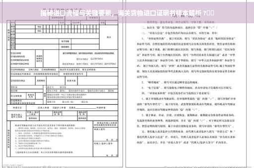揭秘进口流程与关键要素，海关货物进口证明书样本解析 ?⚡️