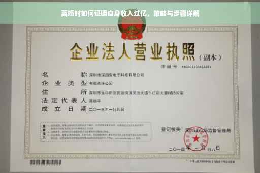 离婚时如何证明自身收入过亿，策略与步骤详解