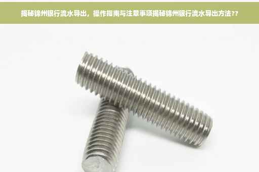 揭秘锦州银行流水导出，操作指南与注意事项揭秘锦州银行流水导出方法??