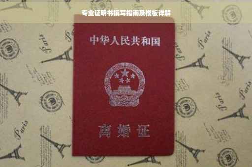 专业证明书撰写指南及模板详解