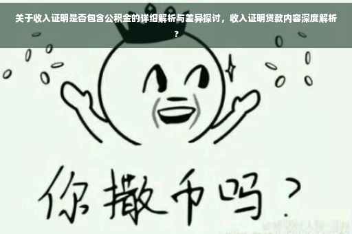 关于收入证明是否包含公积金的详细解析与差异探讨，收入证明贷款内容深度解析?