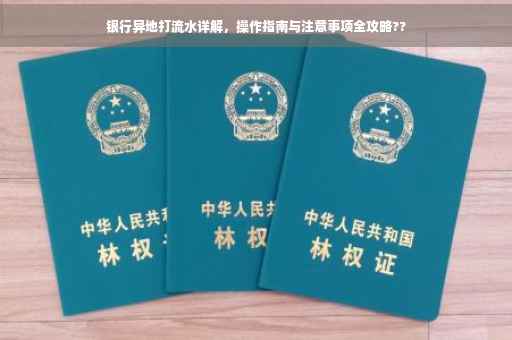 银行异地打流水详解，操作指南与注意事项全攻略??