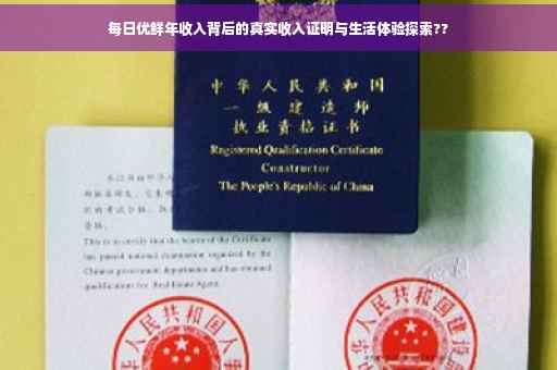 每日优鲜年收入背后的真实收入证明与生活体验探索??