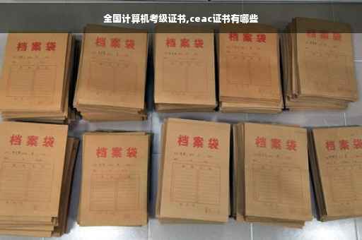 全国计算机考级证书,ceac证书有哪些