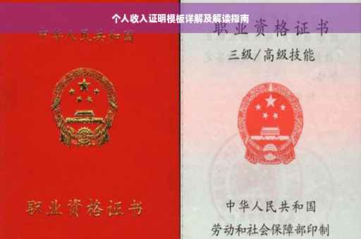 个人收入证明模板详解及解读指南