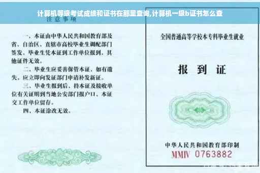 计算机等级考试成绩和证书在那里查询,计算机一级b证书怎么查
