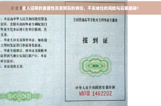 收入证明的重要性及其背后的责任，不实单位的风险与后果揭秘?