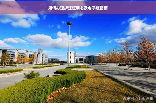 如何办理拆迁证明书及电子版指南