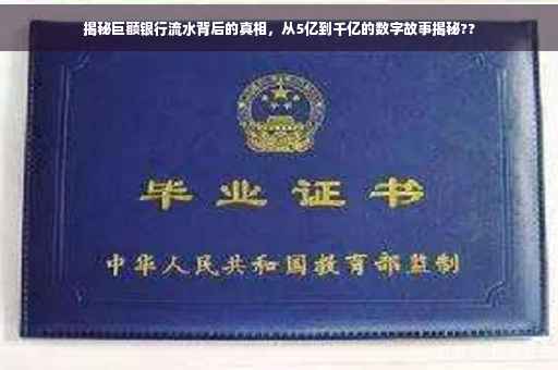 揭秘巨额银行流水背后的真相，从5亿到千亿的数字故事揭秘??