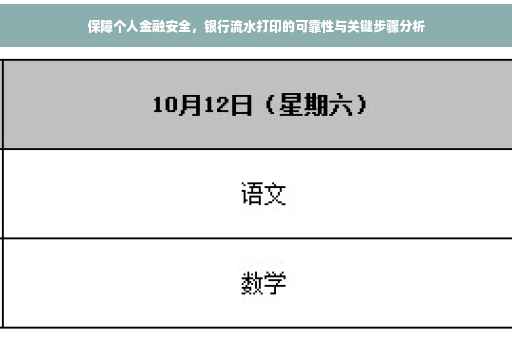 保障个人金融安全，银行流水打印的可靠性与关键步骤分析
