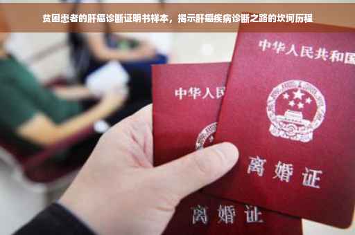 贫困患者的肝癌诊断证明书样本，揭示肝癌疾病诊断之路的坎坷历程