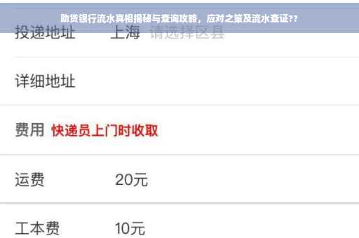助贷银行流水真相揭秘与查询攻略，应对之策及流水查证??