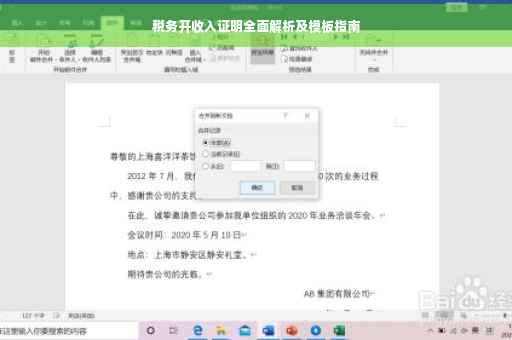 税务开收入证明全面解析及模板指南