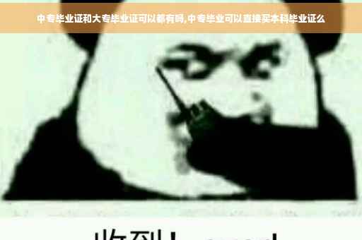 中专毕业证和大专毕业证可以都有吗,中专毕业可以直接买本科毕业证么