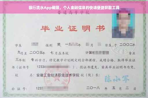 银行流水App截图，个人金融信息的快速便捷获取工具