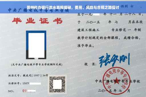 贵州代办银行流水真相揭秘，费用、风险与合规之路探讨