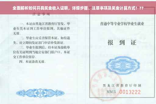 全面解析如何开具奖金收入证明，详细步骤、注意事项及奖金计算方式！??