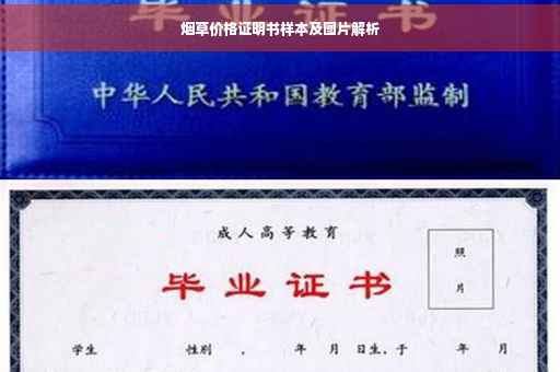 烟草价格证明书样本及图片解析