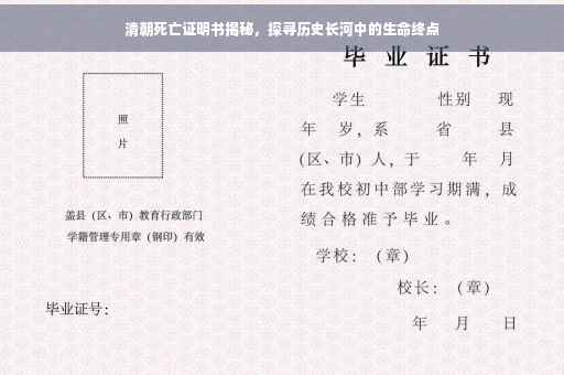 清朝死亡证明书揭秘，探寻历史长河中的生命终点