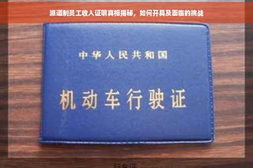 派遣制员工收入证明真相揭秘，如何开具及面临的挑战