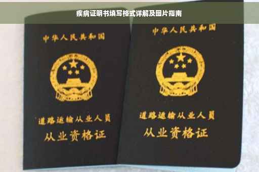 疾病证明书填写格式详解及图片指南