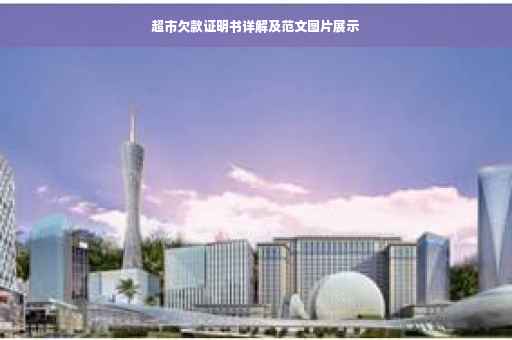 超市欠款证明书详解及范文图片展示