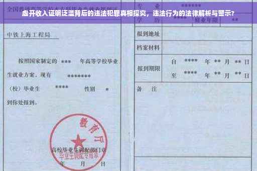 虚开收入证明泛滥背后的违法犯罪真相探究，违法行为的法律解析与警示?