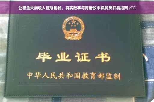 公积金夫妻收入证明揭秘，真实数字与背后故事详解及开具指南 ?⚡️