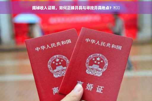 揭秘收入证明，如何正确开具与寻找开具地点？?⚡️