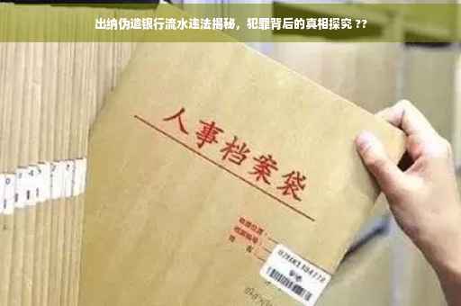 出纳伪造银行流水违法揭秘，犯罪背后的真相探究 ??