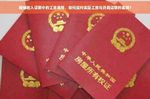 揭秘收入证明中的工资真相，如何应对实际工资与开具证明的差异？