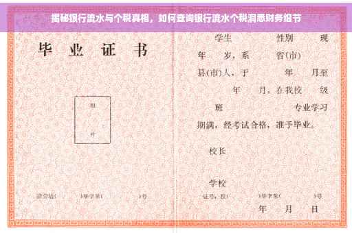 揭秘银行流水与个税真相，如何查询银行流水个税洞悉财务细节