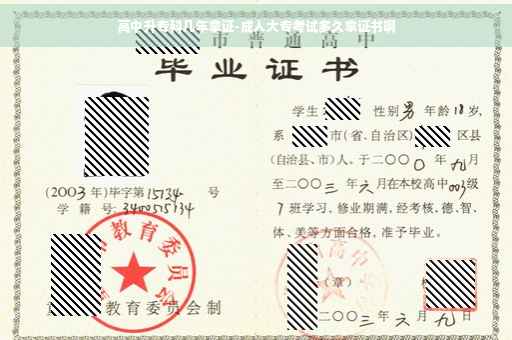 高中升专科几年拿证-成人大专考试多久拿证书啊 高中升专科几年拿证-成人大专考试多久拿证书啊