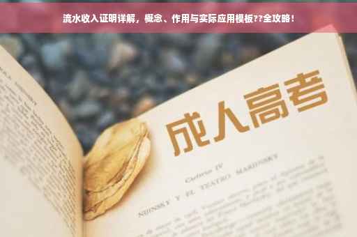 流水收入证明详解，概念、作用与实际应用模板??全攻略！