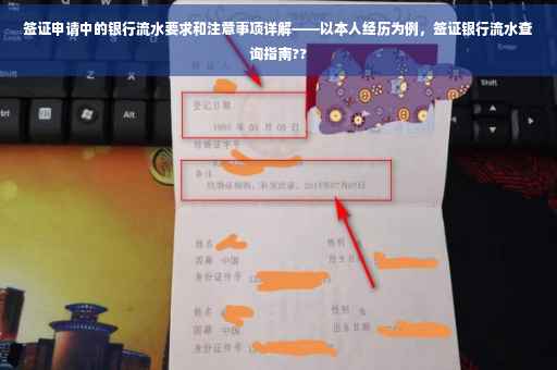 签证申请中的银行流水要求和注意事项详解——以本人经历为例，签证银行流水查询指南??