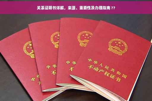 关系证明书详解，来源、重要性及办理指南 ??