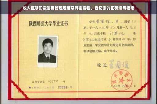 收入证明印章使用管理规范及其重要性，登记表的正确填写指南