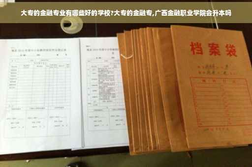 大专的金融专业有哪些好的学校?大专的金融专,广西金融职业学院会升本吗