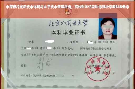 中原银行纸质流水详解与电子流水管理指南，高效财务记录助你轻松掌握财务动态??