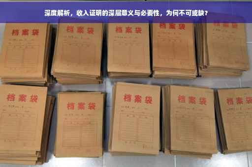 深度解析，收入证明的深层意义与必要性，为何不可或缺？