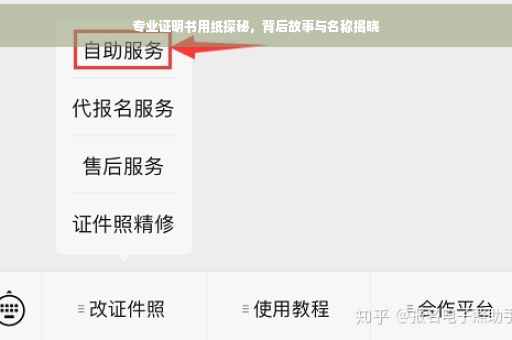 专业证明书用纸探秘，背后故事与名称揭晓