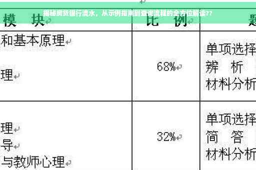 揭秘房贷银行流水，从示例指南到查询流程的全方位解读??