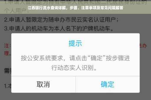 江西银行流水查询详解，步骤、注意事项及常见问题解答