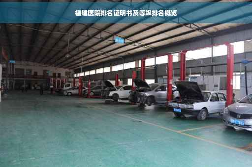 福建医院排名证明书及等级排名概览