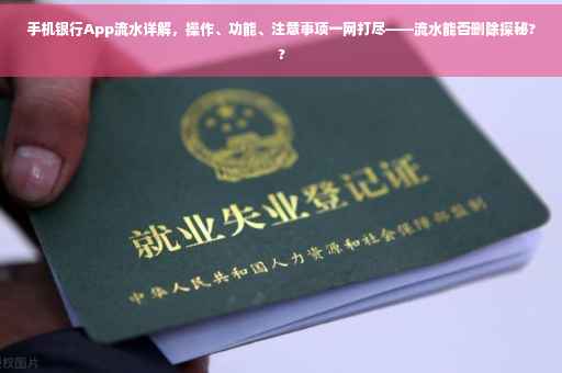 手机银行App流水详解，操作、功能、注意事项一网打尽——流水能否删除探秘??