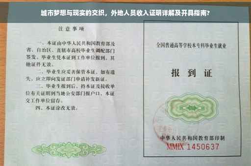 城市梦想与现实的交织，外地人员收入证明详解及开具指南?